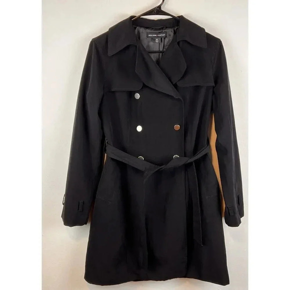 New York & Company Black trench coat - Picture 16 of 16